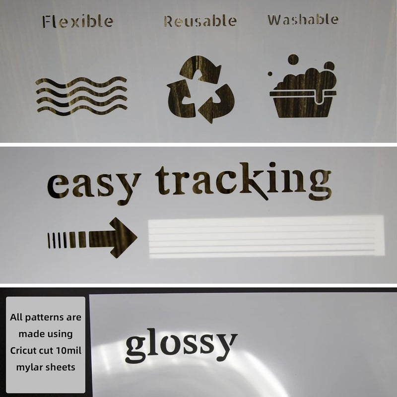neglex 10PCS 10mil Blank Mylar Stencil Sheets,12X12 inch Milky Translucent PET Blank Stencils Sheets,Template Material for Laser Cutting Machines , Food-Safe Craft Plastic - Image 3